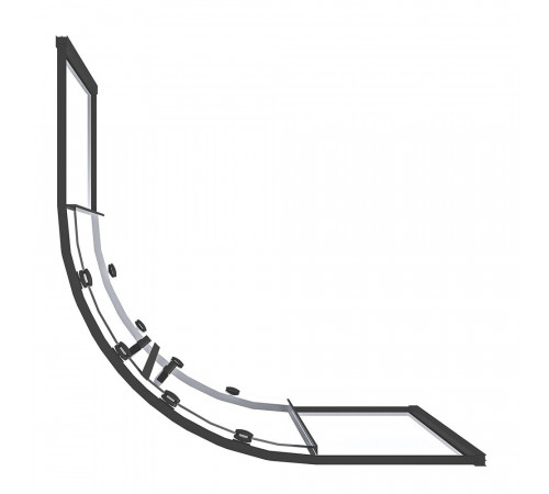 Душевой уголок Good Door Lite R-100-C-B черный 100х100х190 см четверть круга стекло прозрачное 5 мм (ЛТ00026) Душевой уголок Good Door Lite R-100-C-B черный 100х100х190 см четверть круга стекло прозрачное 5 мм (ЛТ00026)
