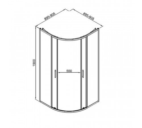 Душевой уголок Good Door Lite R-90-C-B черный 90х90х190 см четверть круга стекло прозрачное 5 мм (ЛТ00027) Душевой уголок Good Door Lite R-90-C-B черный 90х90х190 см четверть круга стекло прозрачное 5 мм (ЛТ00027)