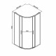 Душевой уголок Good Door Lite R-90-C-B черный 90х90х190 см четверть круга стекло прозрачное 5 мм (ЛТ00027)