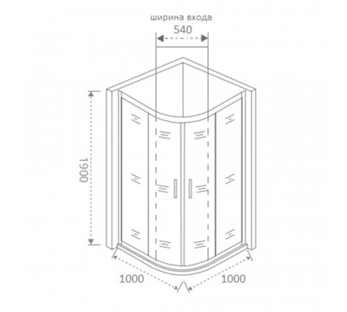 Душевой уголок Good Door Cofe хром 100х100х190 см четверть круга стекло прозрачное 5 мм (КФ00023) Душевой уголок Good Door Cofe хром 100х100х190 см четверть круга стекло прозрачное 5 мм (КФ00023)