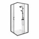 Душевой уголок Good Door Lite CR-100-C черный 100х100х190 см квадрат стекло прозрачное 5 мм (ЛТ00023)