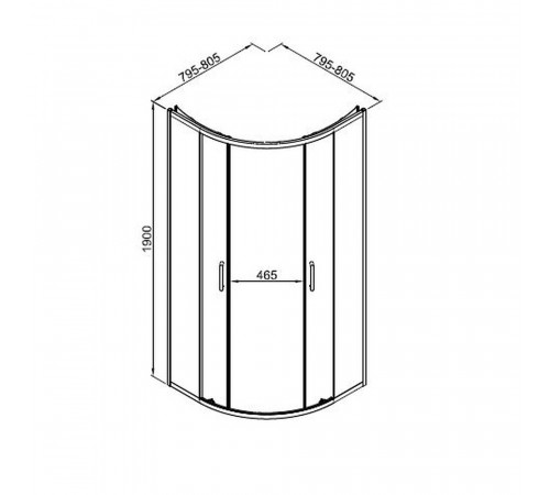 Душевой уголок Good Door Lite R-80-C-B черный 80х80х190 см четверть круга стекло прозрачное 5 мм (ЛТ00028) Душевой уголок Good Door Lite R-80-C-B черный 80х80х190 см четверть круга стекло прозрачное 5 мм (ЛТ00028)