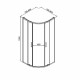 Душевой уголок Good Door Lite R-80-C-B черный 80х80х190 см четверть круга стекло прозрачное 5 мм (ЛТ00028)