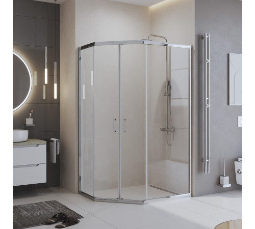 Душевой уголок BelBagno Uno хром 120х90х195 см пятиугольник стекло прозрачное 5 мм (UNO-195-PH-2-120/90-C-Cr) Душевой уголок BelBagno Uno хром 120х90х195 см пятиугольник стекло прозрачное 5 мм (UNO-195-PH-2-120/90-C-Cr)