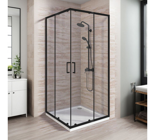 Душевой уголок Good Door Lite CR-100-C черный 100х100х190 см квадрат стекло прозрачное 5 мм (ЛТ00023) Душевой уголок Good Door Lite CR-100-C черный 100х100х190 см квадрат стекло прозрачное 5 мм (ЛТ00023)