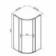 Душевой уголок Good Door Lite R-90-C-CH хром 90х90х190 см четверть круга стекло прозрачное 5 мм (ЛТ00002)