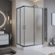 Душевой уголок BelBagno Uno черный 120х90х195 см прямоугольник стекло матовое 5 мм (UNO-195-AH-2-120/90-P-NERO)