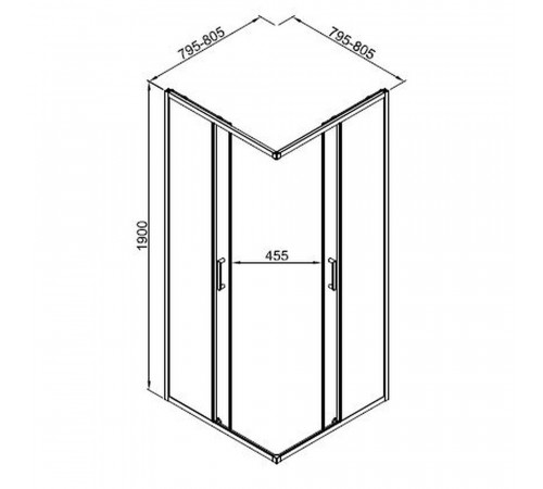 Душевой уголок Good Door Lite CR-80-C-B черный 80х80х190 см квадрат стекло прозрачное 5 мм (ЛТ00025) Душевой уголок Good Door Lite CR-80-C-B черный 80х80х190 см квадрат стекло прозрачное 5 мм (ЛТ00025)