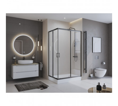 Душевой уголок BelBagno Uno черный 120х90х195 см прямоугольник стекло прозрачное 5 мм (UNO-195-AH-2-120/90-C-NERO) Душевой уголок BelBagno Uno черный 120х90х195 см прямоугольник стекло прозрачное 5 мм (UNO-195-AH-2-120/90-C-NERO)