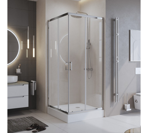 Душевой уголок BelBagno Uno хром 100х100х195 см квадрат стекло прозрачное 5 мм (UNO-195-A-2-100-C-Cr) Душевой уголок BelBagno Uno хром 100х100х195 см квадрат стекло прозрачное 5 мм (UNO-195-A-2-100-C-Cr)