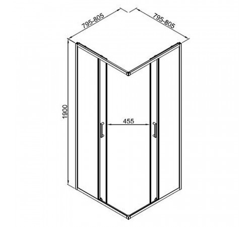 Душевой уголок Good Door Lite CR-80-C-CH хром 80х80х190 см квадрат стекло прозрачное 5 мм (ЛТ00004) Душевой уголок Good Door Lite CR-80-C-CH хром 80х80х190 см квадрат стекло прозрачное 5 мм (ЛТ00004)