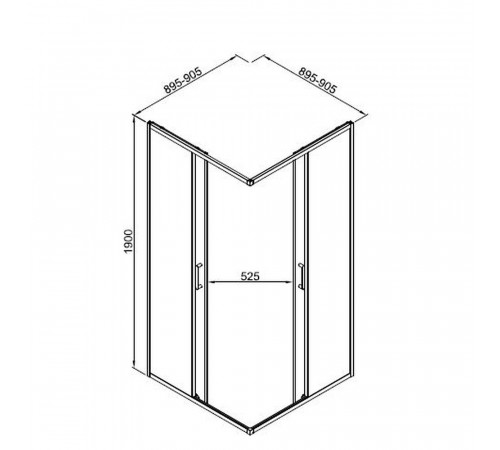 Душевой уголок Good Door Lite CR-90-C-CH хром 90х90х190 см квадрат стекло прозрачное 5 мм (ЛТ00005)