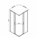 Душевой уголок Good Door Lite CR-90-C-CH хром 90х90х190 см квадрат стекло прозрачное 5 мм (ЛТ00005)