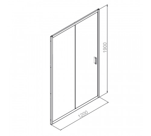Душевая дверь Domani-Spa DoorCube стекло тонированное 120х190 см профиль черный 5 мм раздвижная (DS04DCb120L0T00.Gt-Black) Душевая дверь Domani-Spa DoorCube стекло тонированное 120х190 см профиль черный 5 мм раздвижная (DS04DCb120L0T00.Gt-Black)