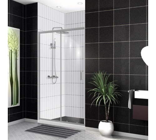 Душевая дверь BelBagno Uno стекло прозрачное 125х185 см профиль хром 5 мм раздвижная (UNO-BF-1-125-C-Cr)