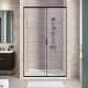 Душевая дверь Good Door Lite WTW-110-C-B стекло прозрачное 110х190 см профиль черный 5 мм раздвижная (ЛТ00022)