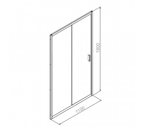 Душевая дверь Domani-Spa DoorCube стекло прозрачное 110х190 см профиль черный 5 мм раздвижная (DS04DCb110L0Cl00.Gt-Black) Душевая дверь Domani-Spa DoorCube стекло прозрачное 110х190 см профиль черный 5 мм раздвижная (DS04DCb110L0Cl00.Gt-Black)