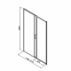 Душевая дверь Good Door Lite WTW-120-C-CH стекло прозрачное 120х190 см профиль хром 5 мм раздвижная (ЛТ00008)