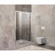 Душевая дверь BelBagno Unique стекло прозрачное 125х190 см профиль хром 5 мм раздвижная (UNIQUE-BF-1-110/125-C-Cr)