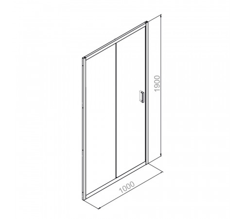 Душевая дверь Domani-Spa DoorCube стекло прозрачное 100х190 см профиль белый 5 мм раздвижная (DS04DCb100L0Cl00.W) Душевая дверь Domani-Spa DoorCube стекло прозрачное 100х190 см профиль белый 5 мм раздвижная (DS04DCb100L0Cl00.W)