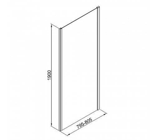 Боковая стенка Good Door Lite SP-80-C-CH хром 80х190 см стекло прозрачное 5 мм (ЛТ00012) Боковая стенка Good Door Lite SP-80-C-CH хром 80х190 см стекло прозрачное 5 мм (ЛТ00012)
