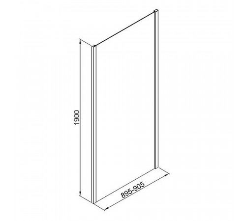 Боковая стенка Good Door Lite SP-90-C-B черная 90х190 см стекло прозрачное 5 мм (ЛТ00016) Боковая стенка Good Door Lite SP-90-C-B черная 90х190 см стекло прозрачное 5 мм (ЛТ00016)