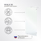 Душевая перегородка Walk in Ulitka хром 100х195 см стекло прозрачное 8 мм (74104040)