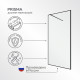 Душевая перегородка Walk in Ulitka Prisma черная 90х195 см стекло прозрачное 6 мм (74104157)