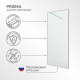 Душевая перегородка Walk in Ulitka Prisma хром 90х195 см стекло прозрачное 6 мм (74104205)