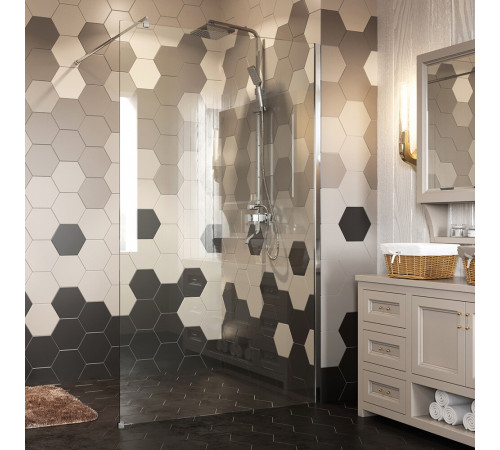 Душевая перегородка Walk in WasserKraft Rossel хром 90х200 см стекло прозрачное 8 мм (28W39) Душевая перегородка Walk in WasserKraft Rossel хром 90х200 см стекло прозрачное 8 мм (28W39)