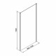 Боковая стенка Good Door Lite SP-100-C-CH хром 100х190 см стекло прозрачное 5 мм (ЛТ00014)