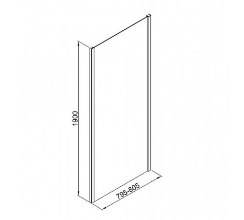 Боковая стенка Good Door Lite SP-80-C-B черная 80х190 см стекло прозрачное 5 мм (ЛТ00017) Боковая стенка Good Door Lite SP-80-C-B черная 80х190 см стекло прозрачное 5 мм (ЛТ00017)
