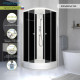 Душевая кабина Domani-Spa Delight Slim 90х90х218 см стекло тонированное 4 мм с низким поддоном полукруг