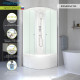 Душевая кабина Domani-Spa Delight Slim 80х80х218 см стекло матовое 4 мм с высоким поддоном полукруг