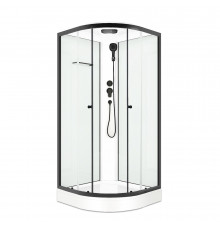 Душевая кабина Domani-Spa Delight Slim 80х80х218 см стекло прозрачное 4 мм с низким поддоном полукруг