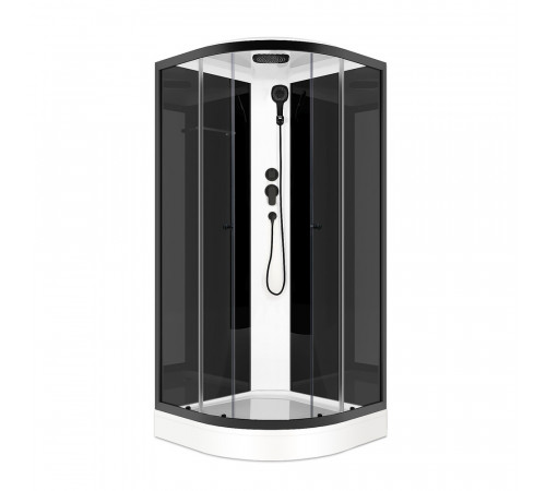 Душевая кабина Domani-Spa Delight Slim 90х90х218 см стекло прозрачное 4 мм с низким поддоном полукруг Душевая кабина Domani-Spa Delight Slim 90х90х218 см стекло прозрачное 4 мм с низким поддоном полукруг