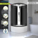 Душевая кабина Domani-Spa Delight Slim 90х90х218 см стекло прозрачное 4 мм с высоким поддоном полукруг