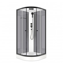 Душевая кабина Domani-Spa Delight Slim 80х80х218 см стекло прозрачное 4 мм с низким поддоном полукруг