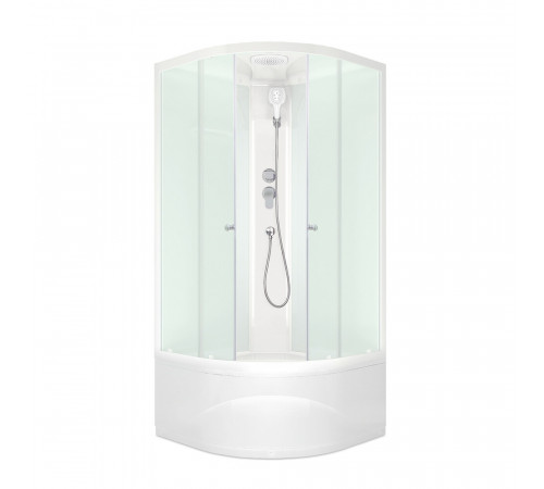 Душевая кабина Domani-Spa Delight Slim 80х80х218 см стекло матовое 4 мм с высоким поддоном полукруг Душевая кабина Domani-Spa Delight Slim 80х80х218 см стекло матовое 4 мм с высоким поддоном полукруг