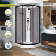 Душевая кабина Domani-Spa Delight Slim 80х80х218 см стекло прозрачное 4 мм с низким поддоном полукруг
