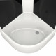 Душевая кабина Domani-Spa Delight Slim 90х90х218 см стекло тонированное 4 мм с высоким поддоном полукруг