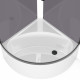 Душевая кабина Domani-Spa Simple 90х90х218 см стекло прозрачное 4 мм с высоким поддоном полукруг