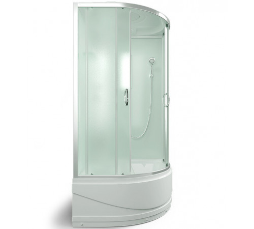 Душевая кабина Erlit Comfort 90х90х215 см стекло матовое 4 мм с высоким поддоном полукруг Душевая кабина Erlit Comfort 90х90х215 см стекло матовое 4 мм с высоким поддоном полукруг