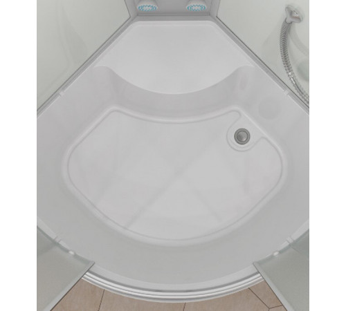 Душевая кабина Erlit Comfort 90х90х215 см стекло матовое 4 мм с высоким поддоном полукруг Душевая кабина Erlit Comfort 90х90х215 см стекло матовое 4 мм с высоким поддоном полукруг