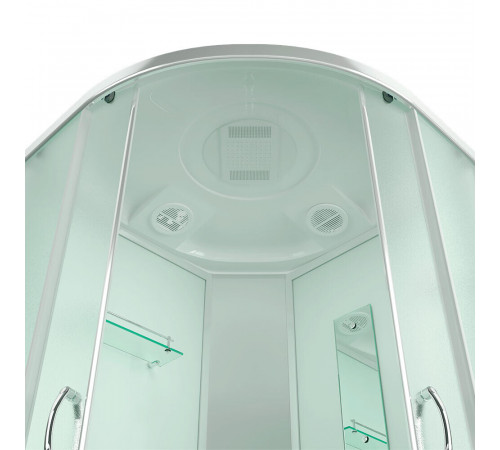 Душевая кабина Erlit Comfort 100х100х215 см стекло матовое 4 мм с высоким поддоном полукруг Душевая кабина Erlit Comfort 100х100х215 см стекло матовое 4 мм с высоким поддоном полукруг