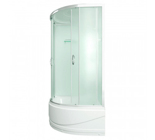 Душевая кабина Erlit Comfort 100х100х215 см стекло матовое 4 мм с высоким поддоном полукруг Душевая кабина Erlit Comfort 100х100х215 см стекло матовое 4 мм с высоким поддоном полукруг