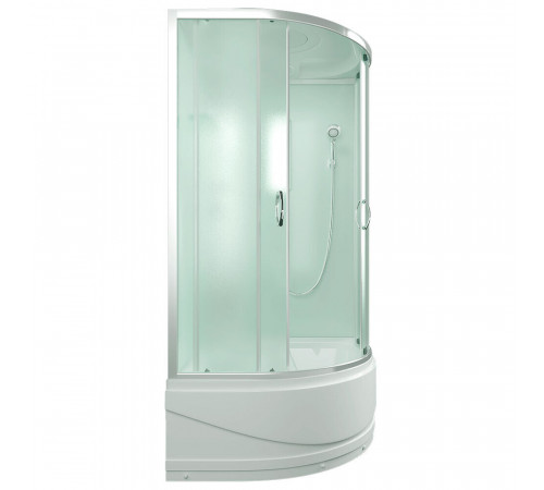 Душевая кабина Erlit Comfort 100х100х215 см стекло матовое 4 мм с высоким поддоном полукруг Душевая кабина Erlit Comfort 100х100х215 см стекло матовое 4 мм с высоким поддоном полукруг