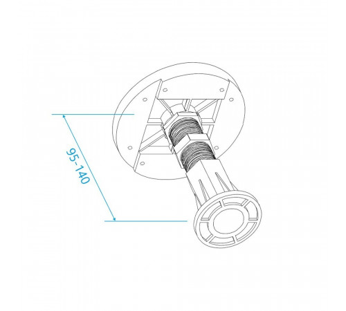 Ножки для поддона RGW N-01 ABS-пластик (8 шт.) (03230108-31) Ножки для поддона RGW N-01 ABS-пластик (8 шт.) (03230108-31)