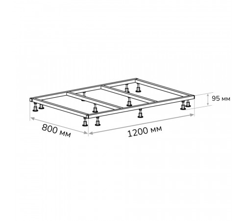 Каркас для поддона Ulitka Flow металл 120х80х9,5 см прямоугольник (74104290) Каркас для поддона Ulitka Flow металл 120х80х9,5 см прямоугольник (74104290)