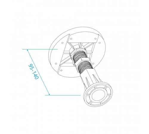 Ножки для поддона RGW N-01 ABS-пластик (10 шт.) (03230111-31) Ножки для поддона RGW N-01 ABS-пластик (10 шт.) (03230111-31)